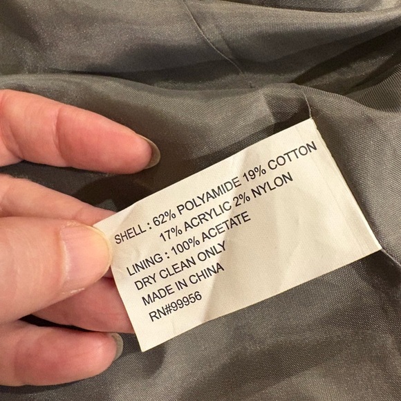 Shoshanna blazer jacket tweed  gray silver sz 4 - Picture 7 of 8